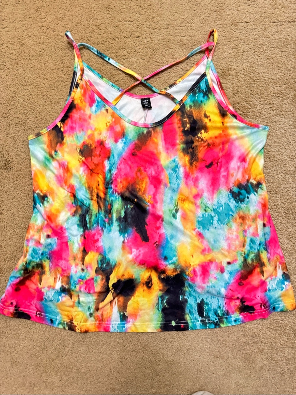 Bright Multi-Color Tie-Dye Tank Top
